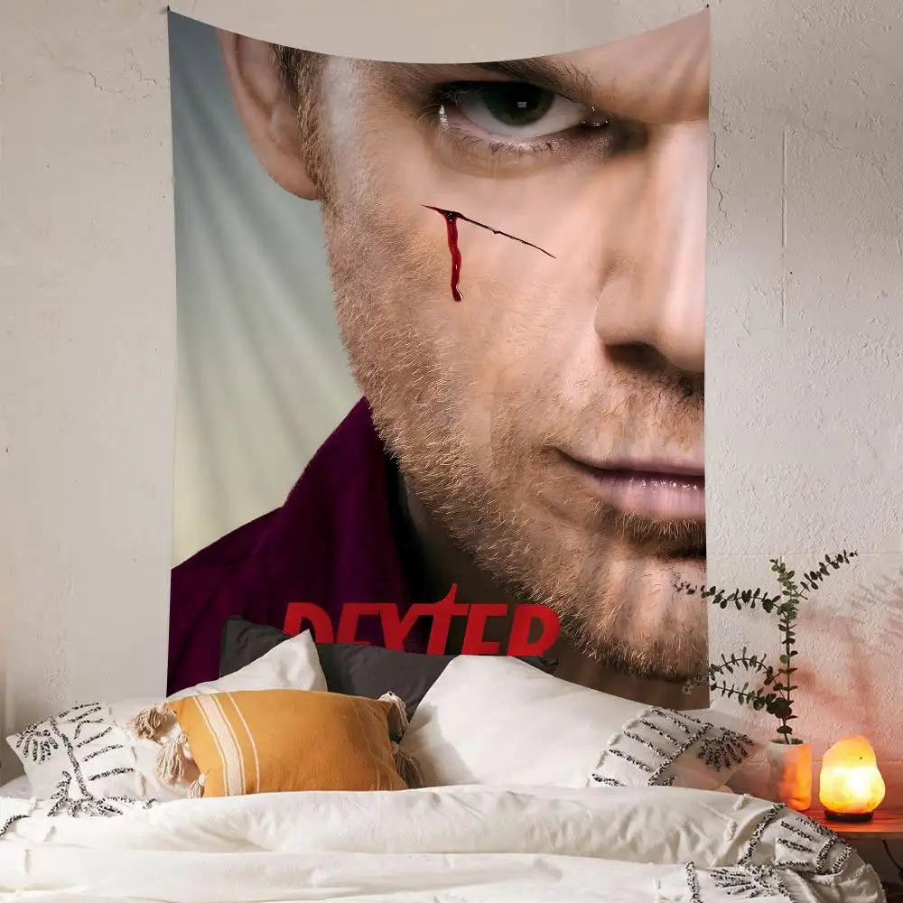 D-Dexter مايكل C.Hall تلفزيون كلاسيكي كارتون نسيج بوهيمي جدار المفروشات ماندالا ديكور المنزل #1