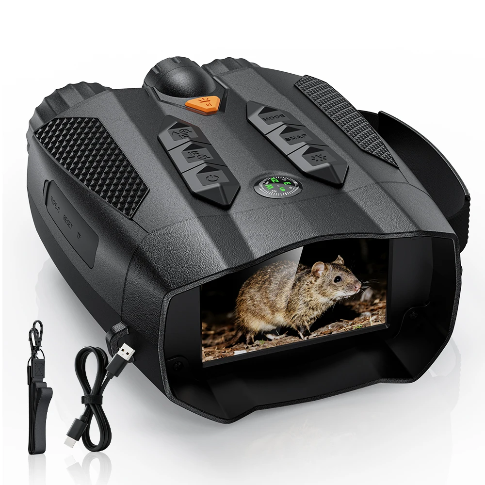 

Night Vision Device Binocular Telescopic 5W IR 800m Visual 3Inch Screen With Flashlight 10X 1080P HD Infra Night Vision Scope