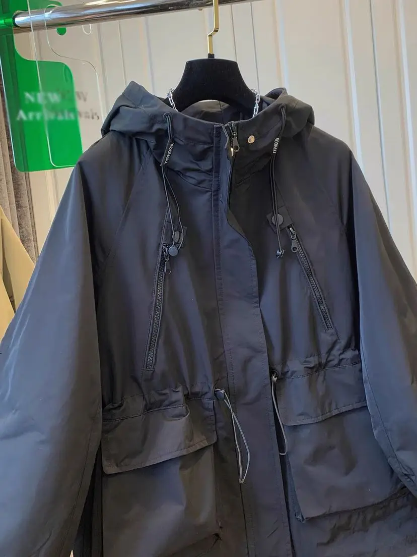 Faionable ort البيسبول Jaet 2025 ربيع الخريف حجم كبير معطف مقنع التخسيس العصرية سترة واقية تخفيف الكورية Sle #2