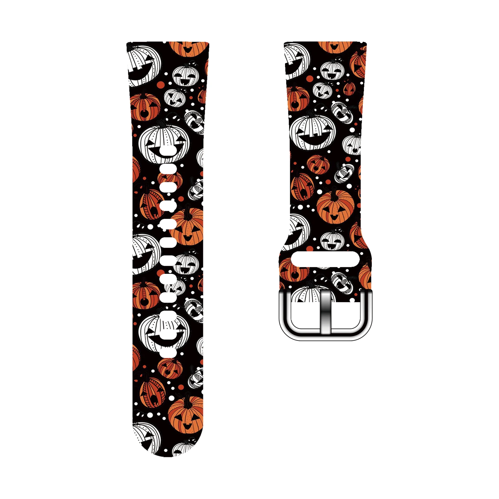 

Pumpkin Halloween Printed Strap for Fitbit Versa 4/3 Watchband Replaceable Bracelet for Versa 2/1 Watch Band for Women as a Gift