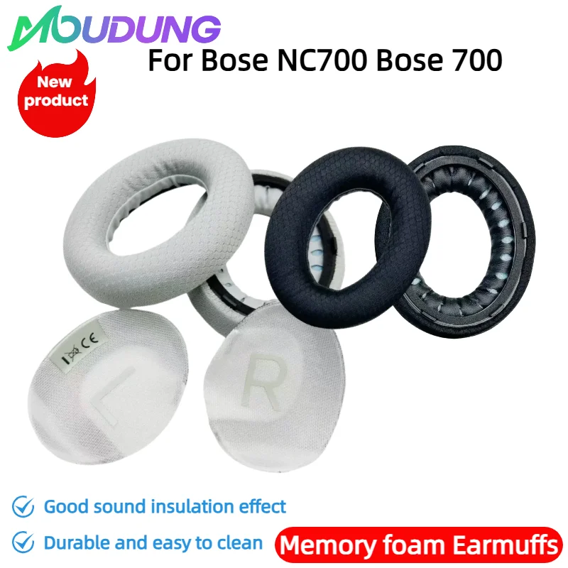 

MOUDUNG Replacement Breathable mesh fabric Ear Pads With buckle Cushion Cover Earpads For Bose NC700 Bose 700 Headset