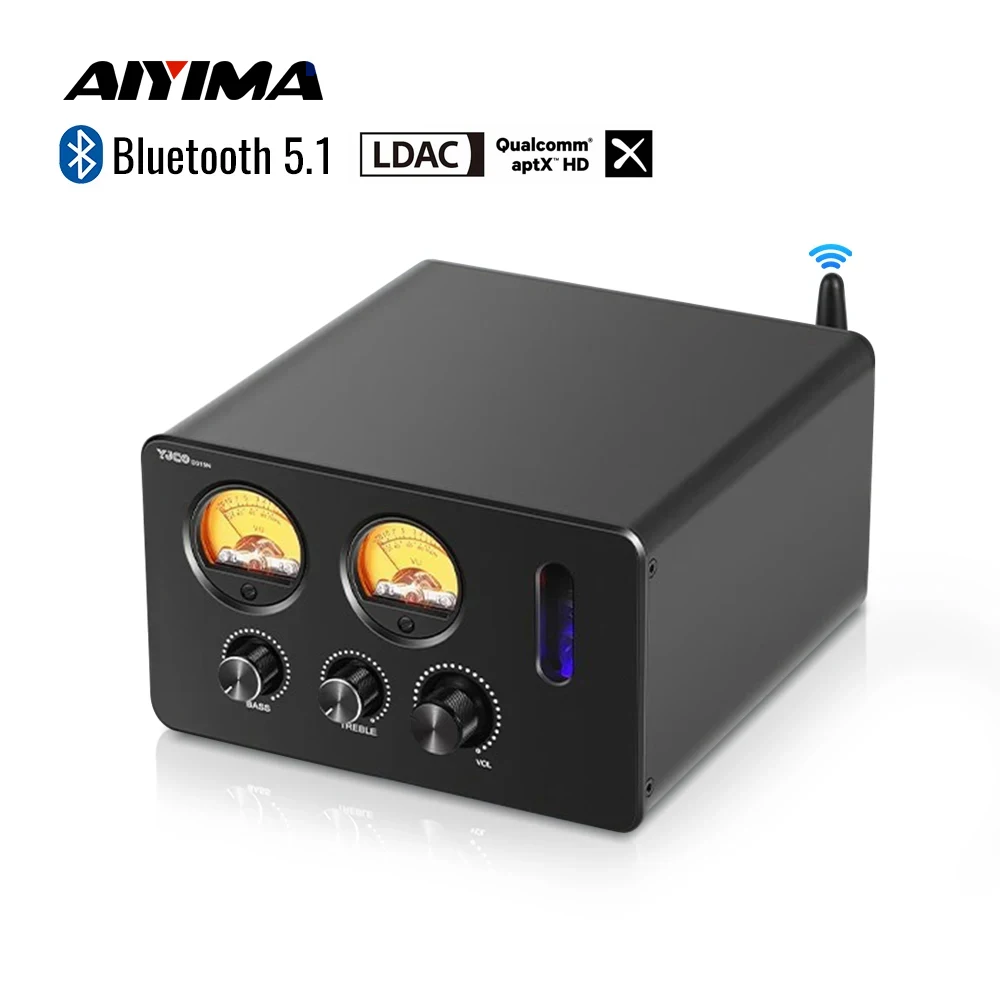 

AIYIMA 6N3 GE5670 Ламповый усилитель TPA3251 Усилитель мощности Bluetooth QCC3034 QCC5125 Усилитель стереозвука VU Amplificador 175Wx2