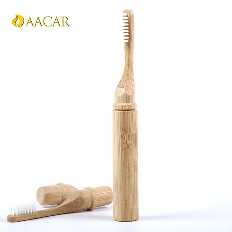 Low Carbon Wood Handle Portable Travel Home Use Oral Toothbrushes Natural Bamboo Toothbrush Bamboo Charcoal Toothbrush