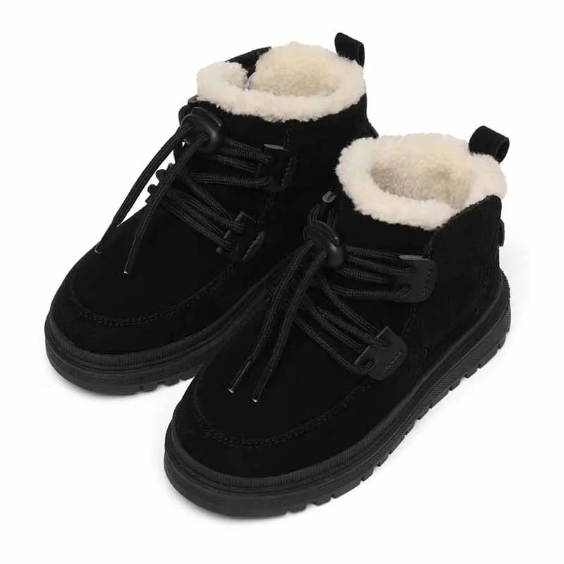 Children\'s Sneakers Winter Boys Plus Cashmere Thicken Warm Boots Girls Non-slip Outdoor Shoes Student Shoes Kids Footwears