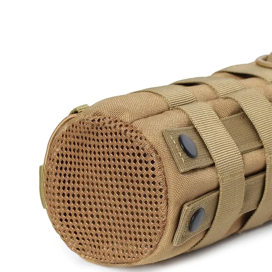 تسلق الجبال في الهواء الطلق، المشي لمسافات طويلة، حقيبة تخزين زجاجات المياه بكتف واحد، معلقة على الخصر MOLLE، حقيبة خصر متعددة الأغراض