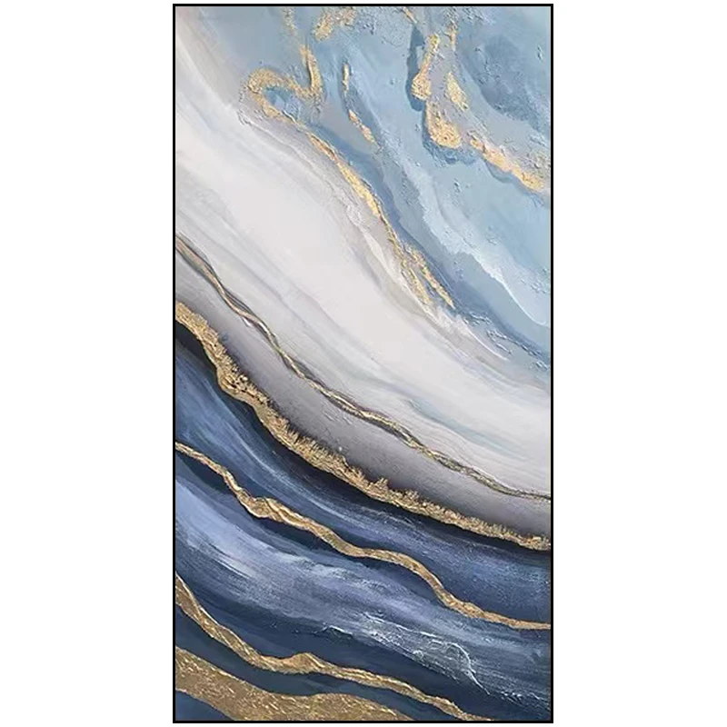 Abstract Art Porch Entrance Foyer Wall Decoration Crystal Porcelain Remote Dimming LED Mural Light Living Room Hanging Paintings