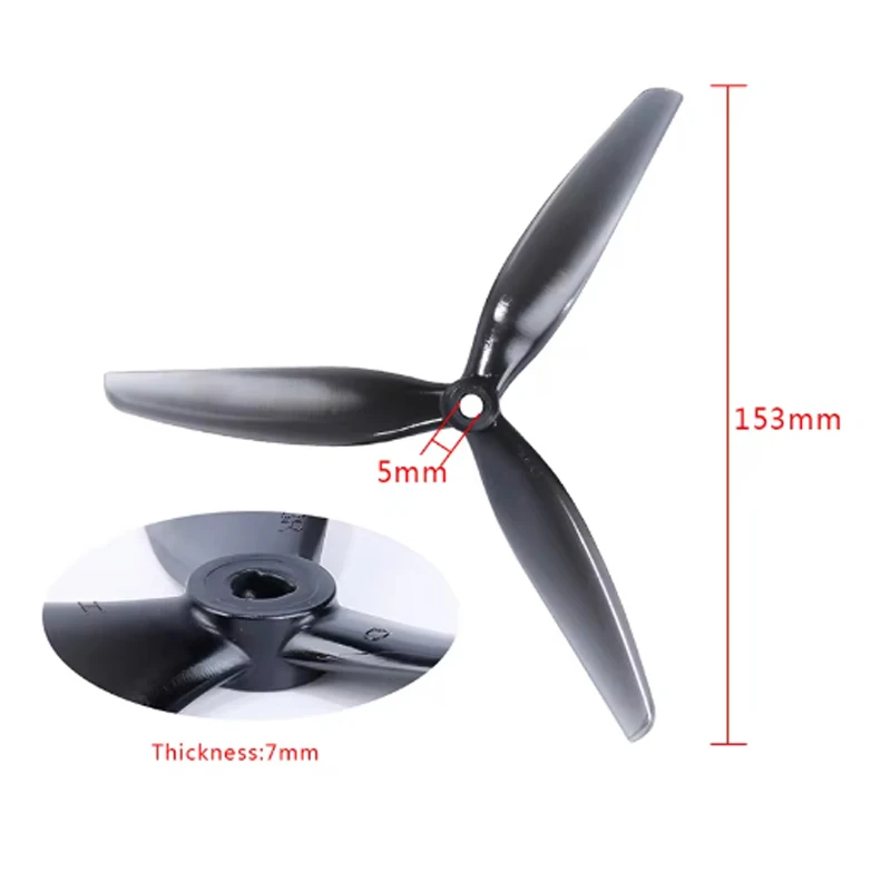 2Pair(2CW+2CCW)HQ 7040 7X4X3 7 Inch 3 Blade / Tri-blade Propeller Compatible IFlight XING-E 2207 Engine for FPV Racing Drone