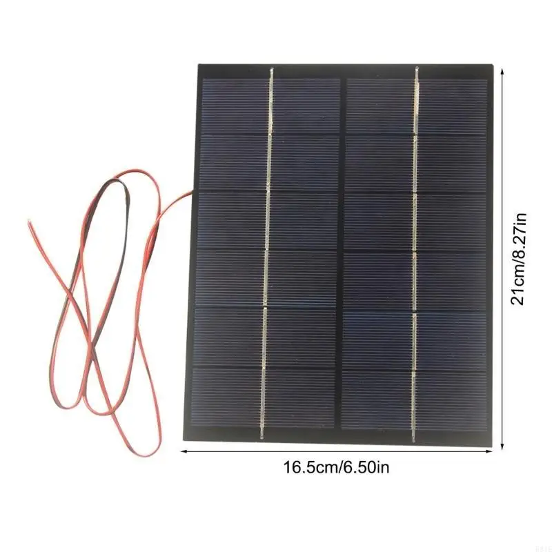 581E 6V/12V 5.2W/5W لوحة ألواح شمسية تتساقط مع وحدة أنظمة الطاقة الشمسية الأسلاك لعلوم المنتجات والتكنولوجيا الدائمة
