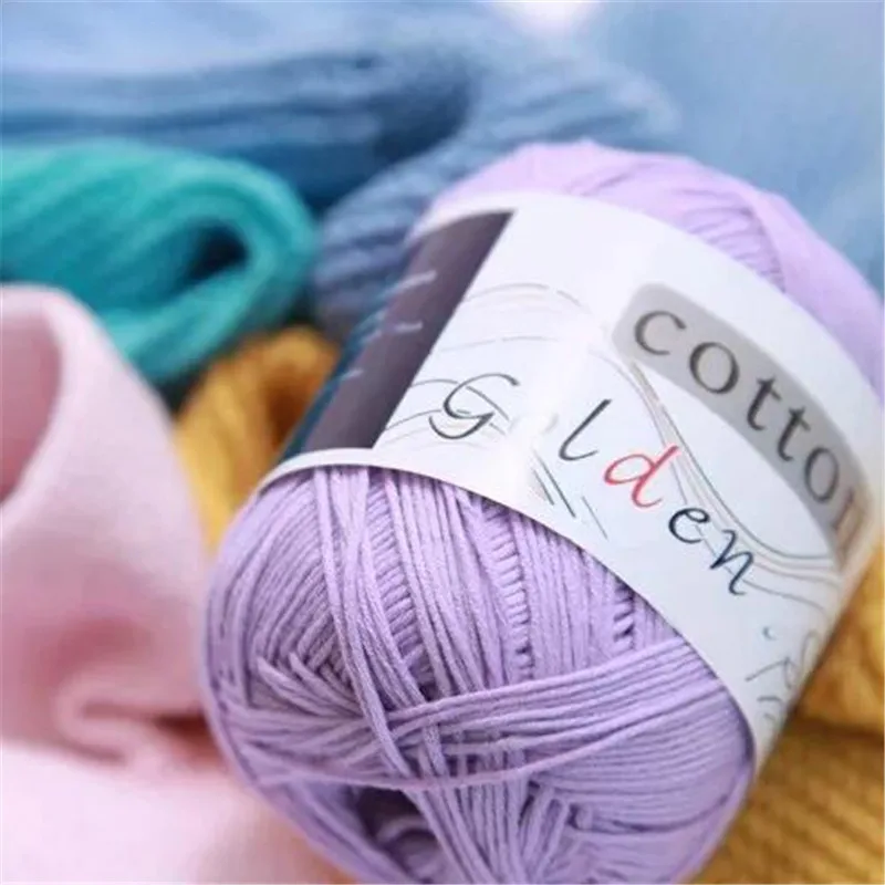 1Pc 50g Hand knitting 100% cotton yarn soft crochet yarn to knit sweater blanket hat line crocheting amigurumi doll bag threads