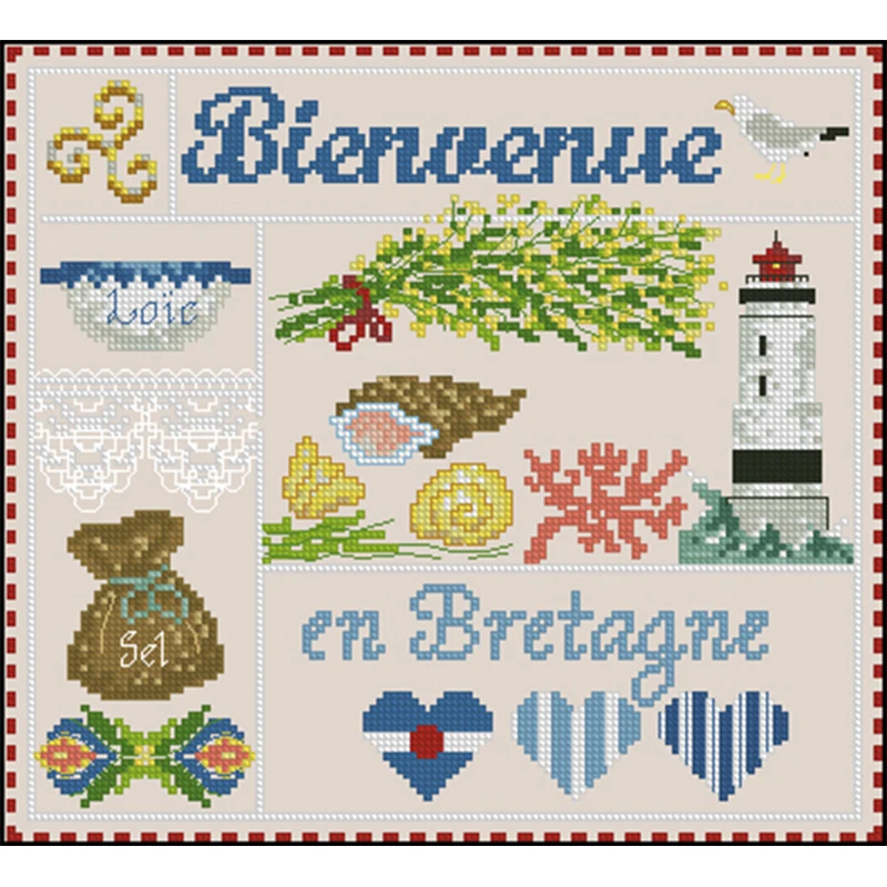 

ZZ6191 Cross Stitch Kits Embroidery Hoop Homfun Craft Counted Sunday Christmas Decorations Needlework Animal Snow Flower Scenery