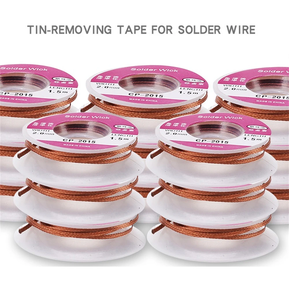 Desoldering Braid Tape Copper Solder Wire Soldering Wick Tin Solder Removal Braid Welding Wire Repair Tool 2.0mm NEW