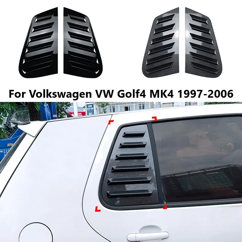 

Car Rear Window Louver Trim Cover For Volkswagen VW Golf4 MK4 1997-2006 Triangular Window Shutter Body Kits Car Accessories