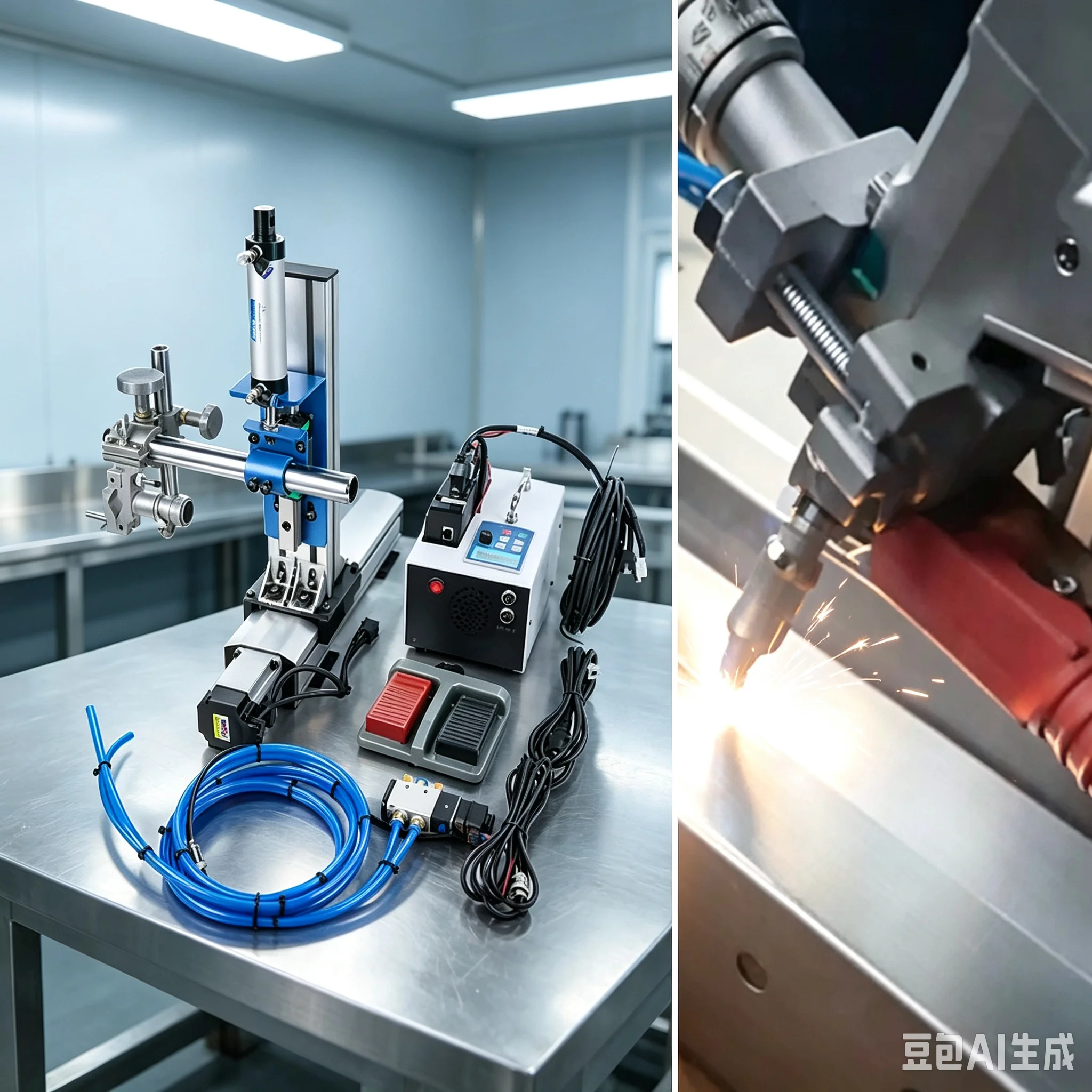 Automatic Straight Seam Welding Auxiliary Fixture Universal Diamond Chuck Welding Bracket 150-1500mm For Laser Welder Parts Kits