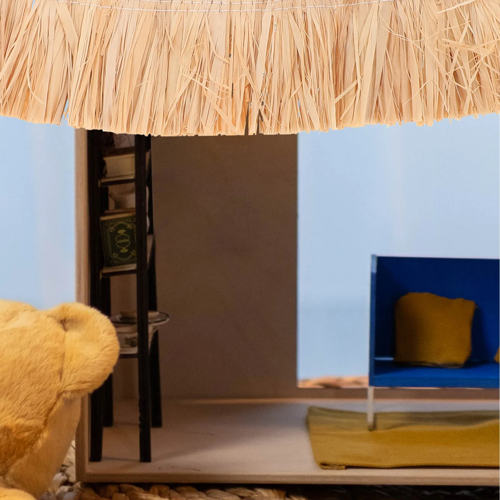 

6 шт. миниатюрных соломенных крыш 20x5 см, изготовленных вручную, из соломы и травы, материал для DIY-декора сказочного сада и миниатюрного ландшафта