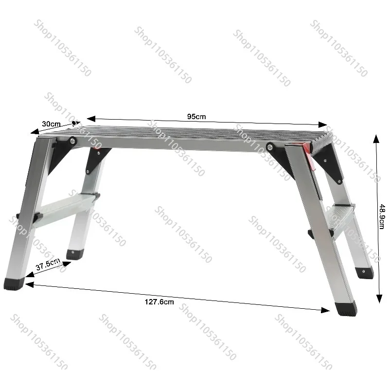 Aluminum Folding Chair Work Platform,Industrial Design Telescopic Ladders,for Outdoor ,Apartment,Warehouse,Kitchen