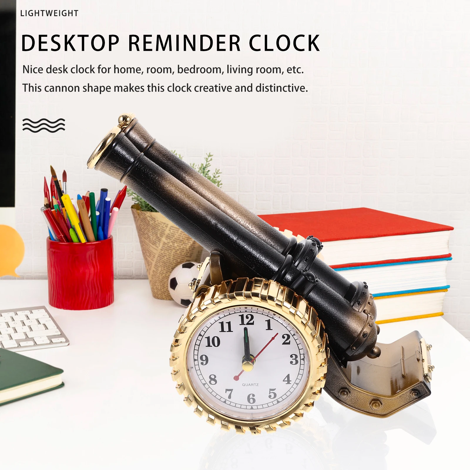 

Retro Desktop Vintage Phone Holder Student Alarm Clock Graduation Gift bedside Table Clock Home Decor Modern Style