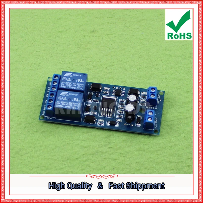 12V Dual Relay Module Delayed Timing Switch Motor Forward And Reverse Controller Programmable D1A3