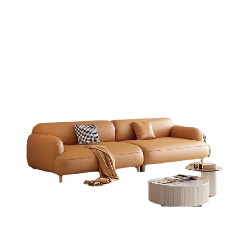 

Nordic style fabric sofa simple light luxury home rental apartment cream style skin-friendl