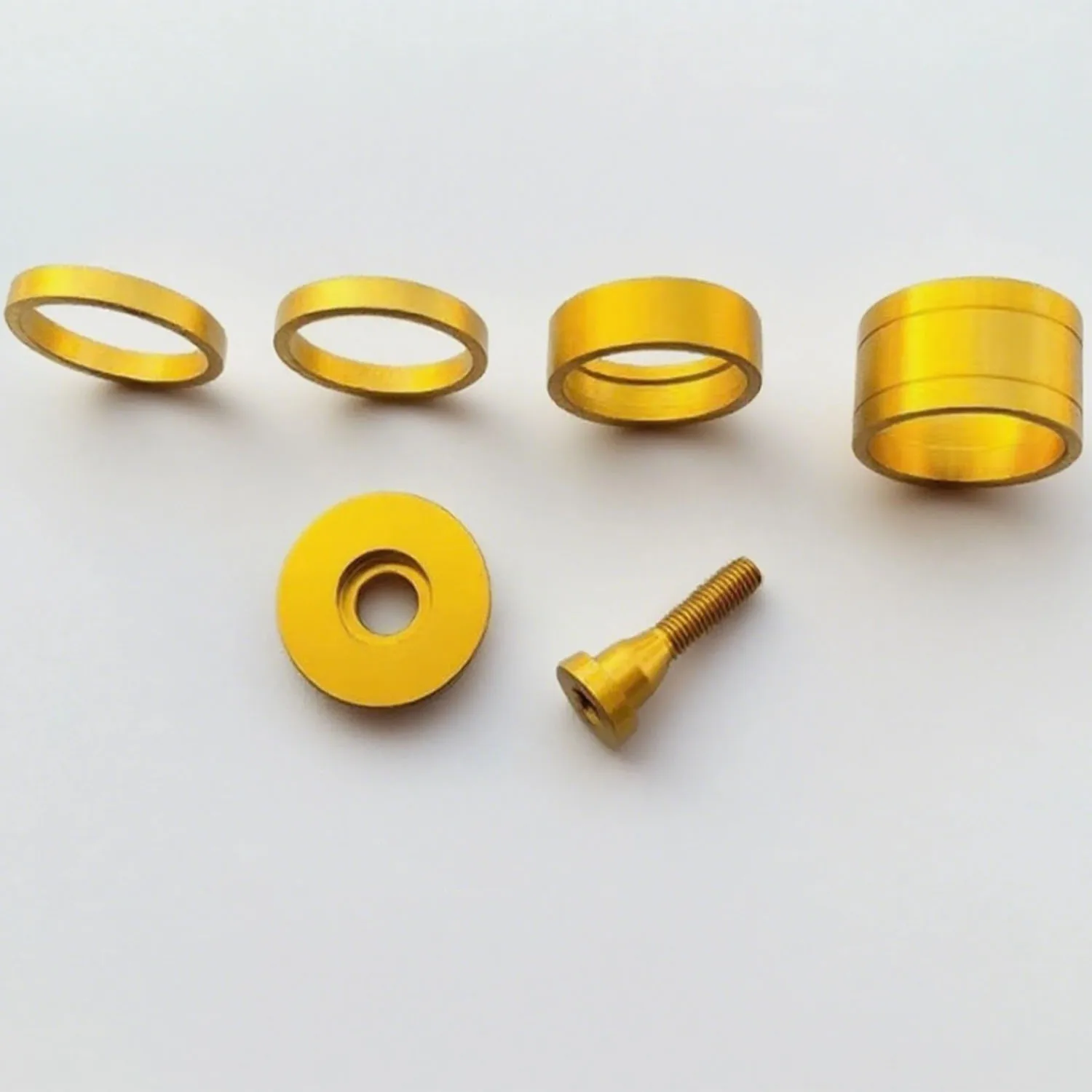 Bicycle Headset Spacer 5mm 10mm 20mm Headset Top Cap bolts Alloy Aluminum Made CNC colorful bike parts