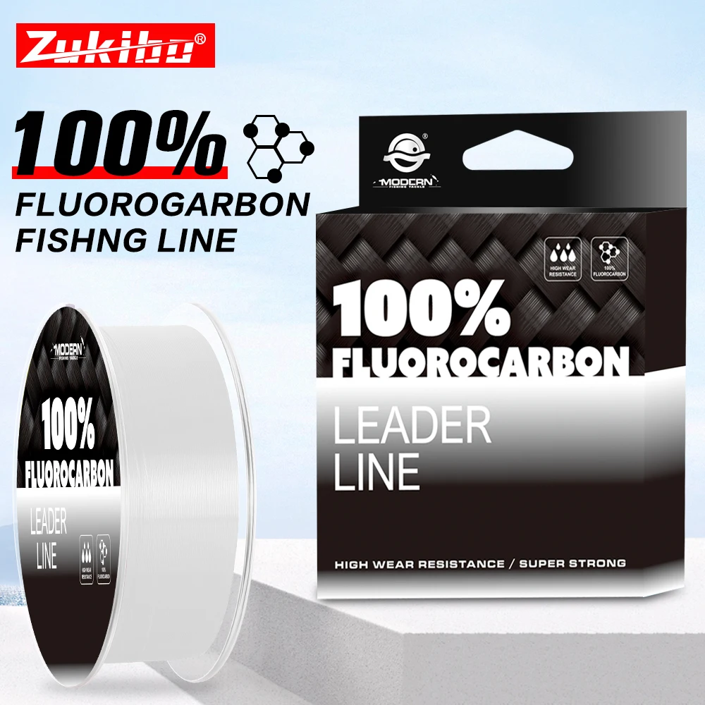 

ZUKIBO 100% Fluorocarbon Fishing line Japan Leader Material, High Clarity, Sensitive,Highly Abrasion Resistant，Fast Sinking