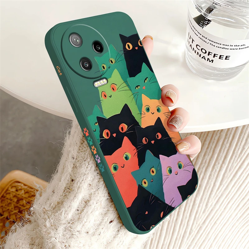 Funny Big Eyes Cat Pattern Phone Case For Infinix Note 10 11 12 G96 30 8I NFC Silicone Soft Shockproof Bumper Back Cover Fundas image 3