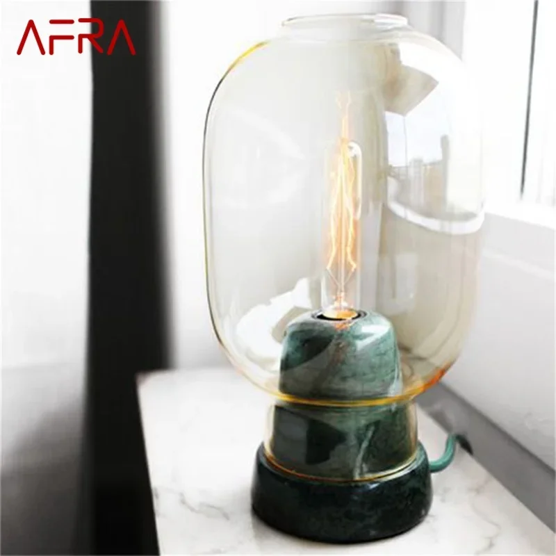 

AFRA Modern Table Lamp Luxury Simple Bedside Creative Vintage Glass Desk Light LED Decor for Home Living Room Hotel