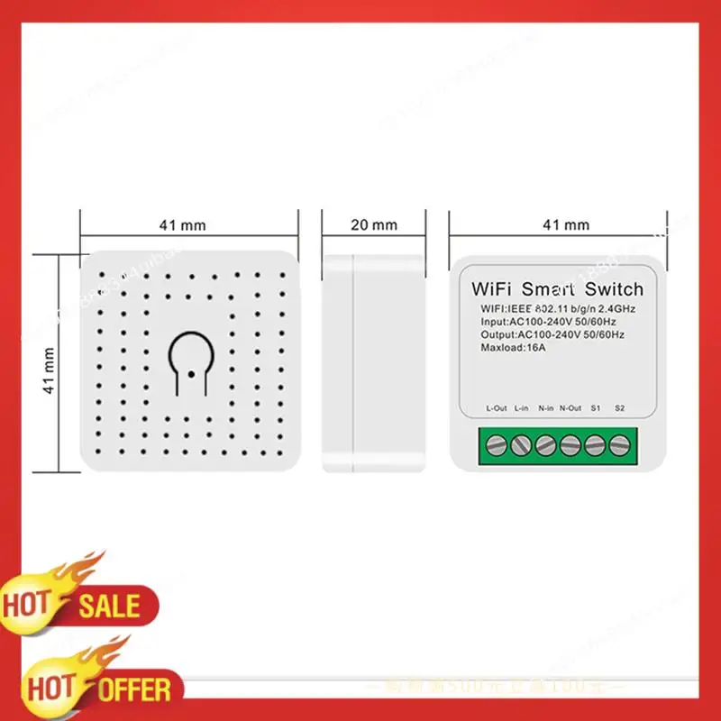 B47C Per Matter 16A Smart Wifi Switch One Open Dual Control Interruttori di controllo Mini Smart Breaker Controllo vocale Funziona con il durevole