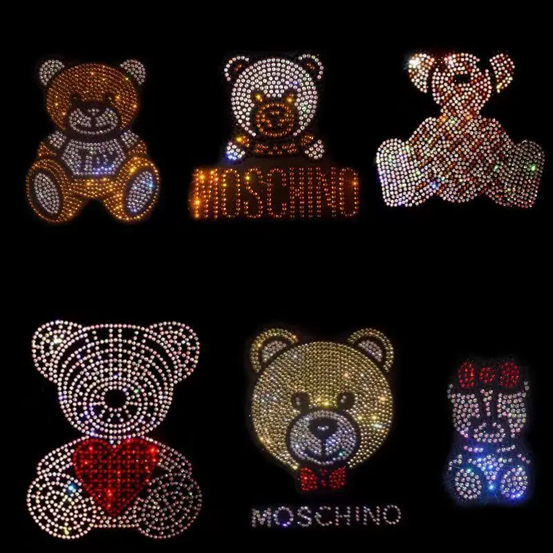 Iron on rhinestone patch Clothing accessories Clothing decoration Cute cartoon hot diamond patch