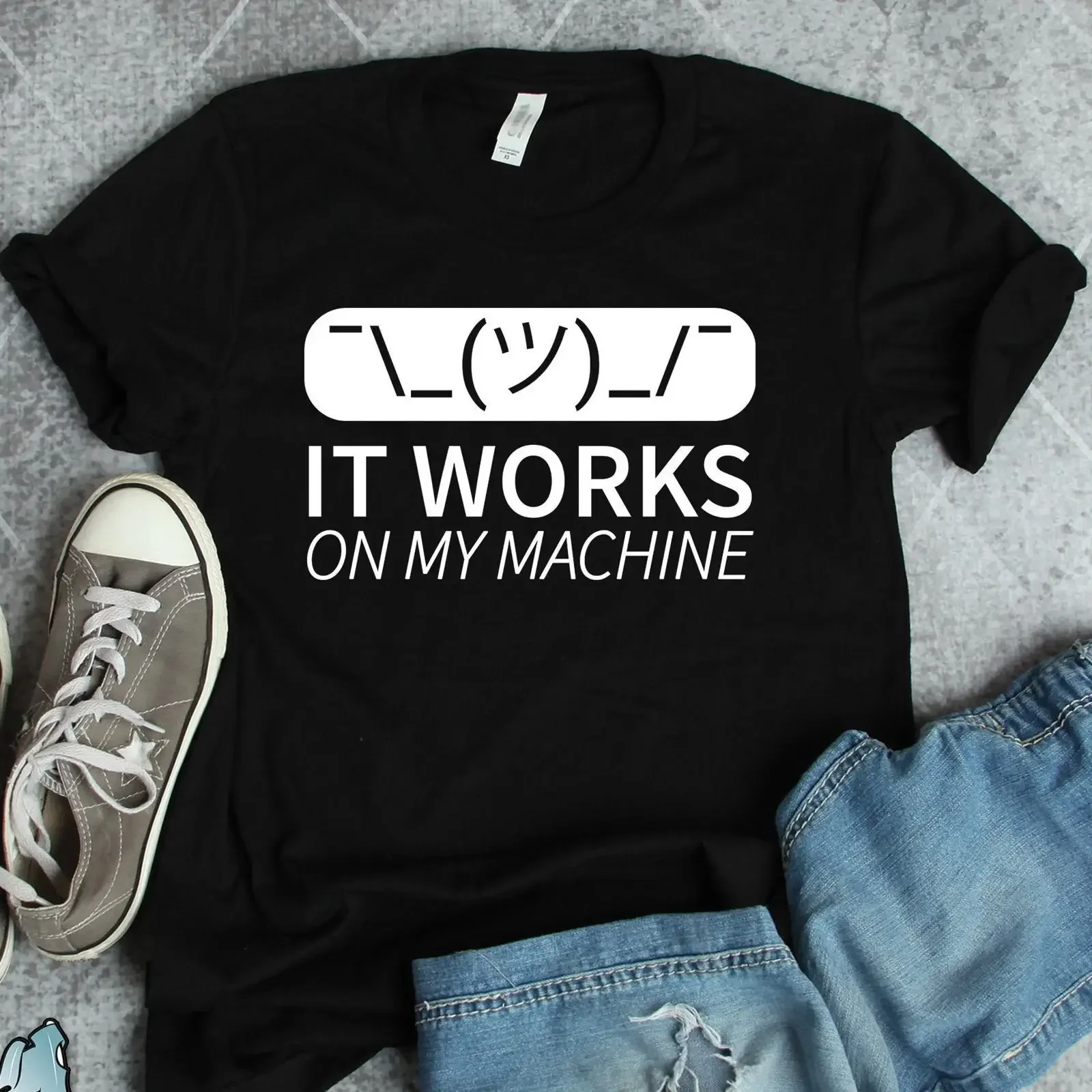 Works On My Machine T Shirt Programmer Coder Computer Science Coding vintage Washed fashion designer clothes Breathable graphic
