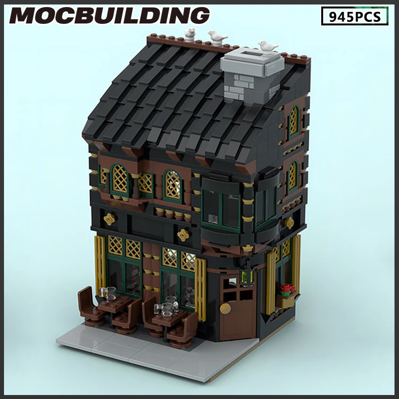 

MOC Building Blocks Urban Architecture Town Pub Collection Model Street View Creative Toys DIY Assembly Bricks Christmas Gifts