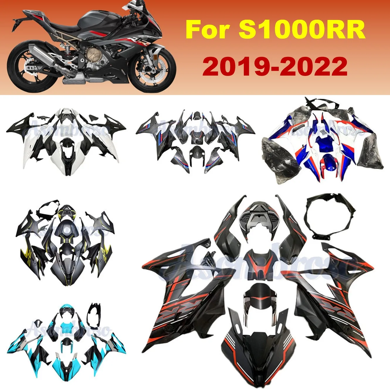 Fairing kit for S1000RR 2019 2020 2021 2022 S1000 19 20 21 22 Customizable Motocycle Bodykit  fairings