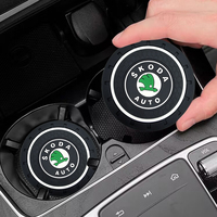 1/2pcs Car Coaster Water Cup Holder Anti Slip Pad Silicone For Skoda Octavia MK2 MK1 2 3 A5 A7 A8 Fabia Karoq Superb Rapid Kamiq