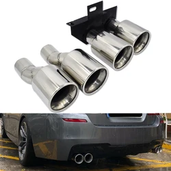 Exhaust Tip For BMW F10 F11 520i 523i 528i 530i Dual Exhaust Pipe To M5 Look Quad Muffler Tip Tailpipe Nozzle
