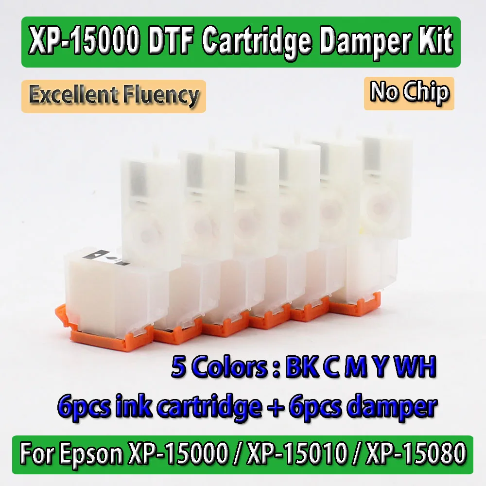 XP15000 DTF Cartridge CISS Damper No Chip XP-15000 15010 15080 Direct Transfer Film Kit Parts Modification Ink Supply Filter