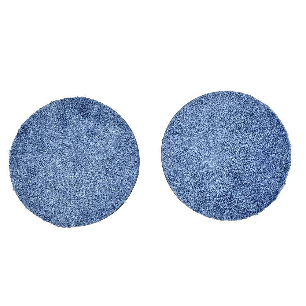 2 Piece Microfiber Polishing For Pads Set for Car Polishers with Sponge Foam Base for 3 inch to 7 inch Backing Plate Sizes