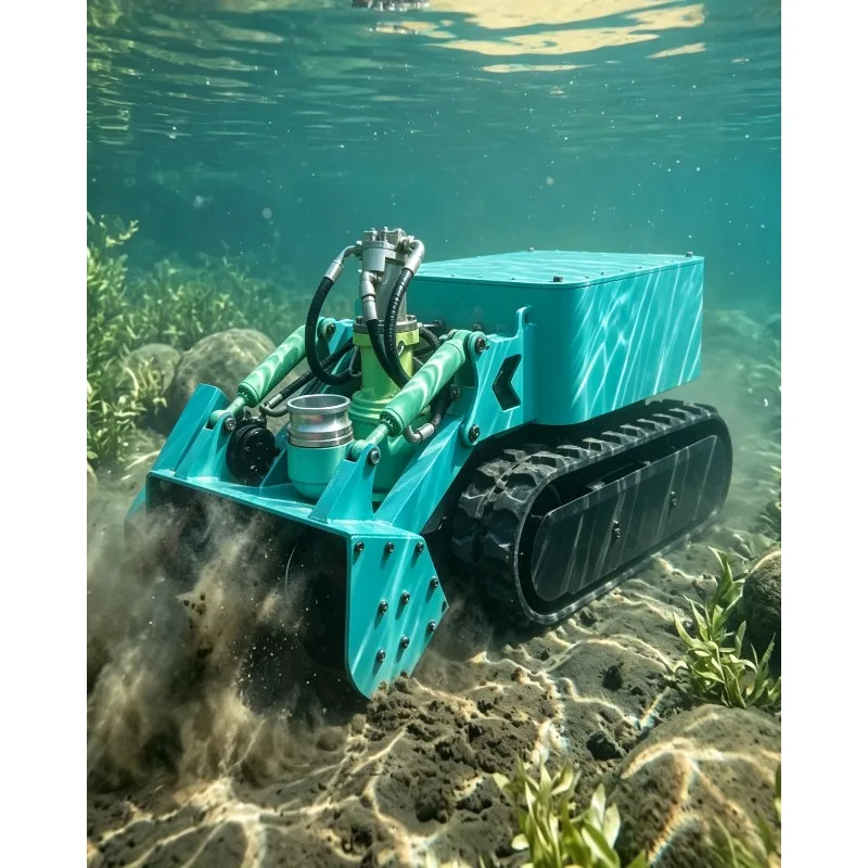 Remote‑Operated Crawler Underwater Dredging Robot, Custom Sludge Cleaning Machine for Sewage Treatment Plant Cleaning Projects