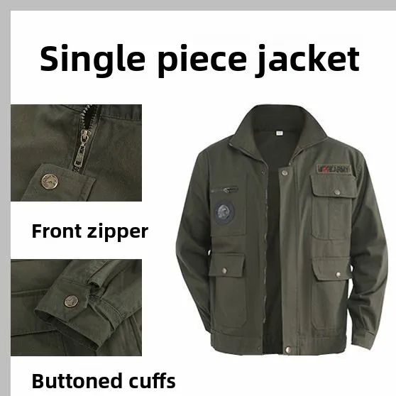 メンズ作業服 春秋用 耐熱 溶接 ガレージ修理 建設現場用 保護服セット シングルピースパンツ デュラブル