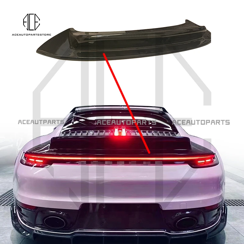 Real Carbon Fiber Rear Trunk Wing For Porsche 911 992 Upgrade GT4RS Style Tail Wing Rear Spoiler Lip Wings