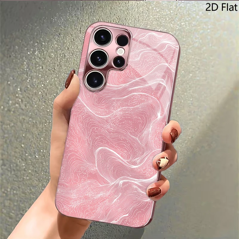 Pink Star For Samsung Galaxy S24 S25 S26Ultra S23 S22 S21PLUSFE A55 A54 A52 A35 A15 Phone Cover Shockproof Protective Back Cover