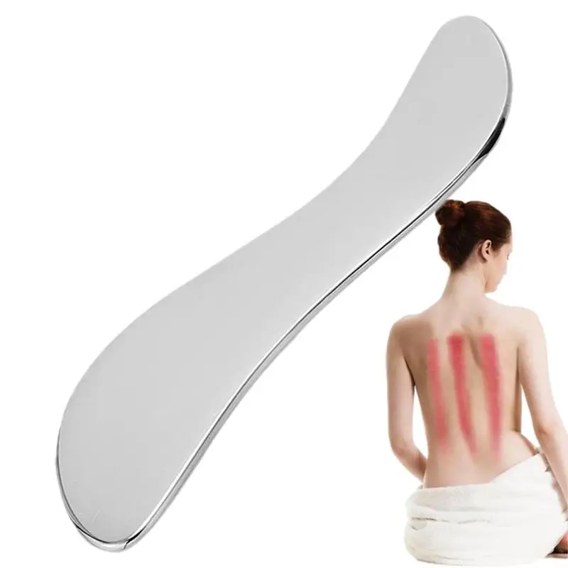 Roestvrij staal Gua Sha Board Spier Schrapen Tool gezondheid Lichaam vormgeven therapie Massage Gereedschap voor Deep Tissue Fascia Gezicht Litteken