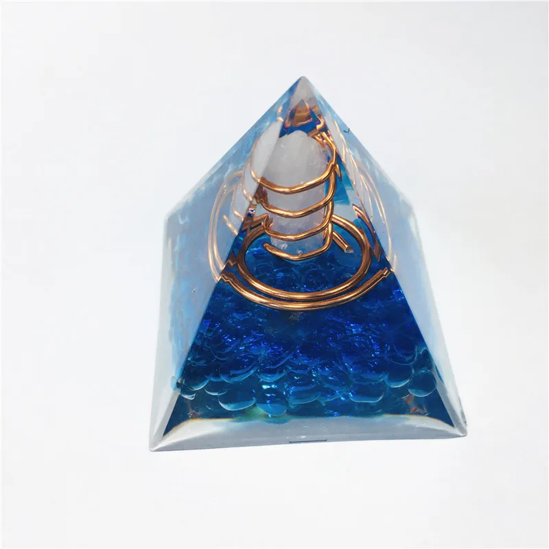 Newest Orgone Pyramid Healing Crystal Energy t Peridot Mediation Tool Quartz Home Decor - Energy Orgonite Pyramide