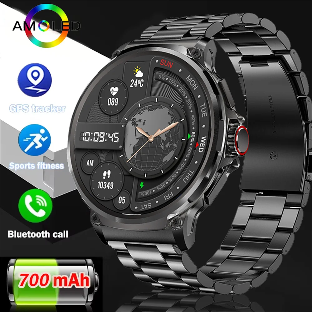 

2025 New V69 Outdoor GPS Track Smart Watch Men 1.85-Inch HD AMOLED Screen 710 Mah Battery Sport Bluetooth Call Smartwatch New