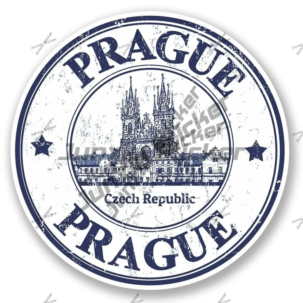 Czech Republic Coat of Arms Bumper Sticker Prague Bohemians Praha Map Stamp Travel Outdoor Waterproofing Decal for Suv Windows
