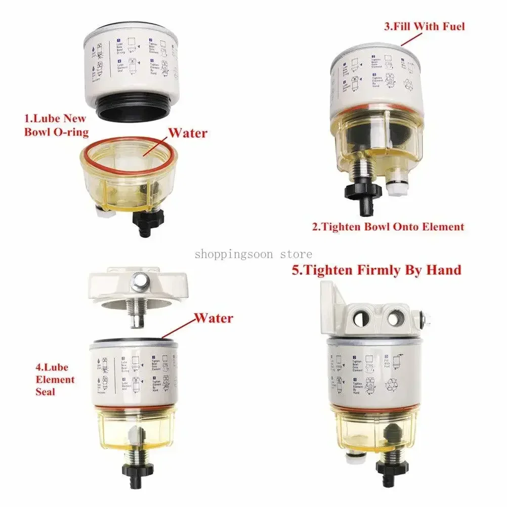 iFJF R12T Fuel/ Water Separator Filter diesel engine for Racor 140R 120AT S3240 NPT ZG1/4-19 Automotive Parts Complete Combo