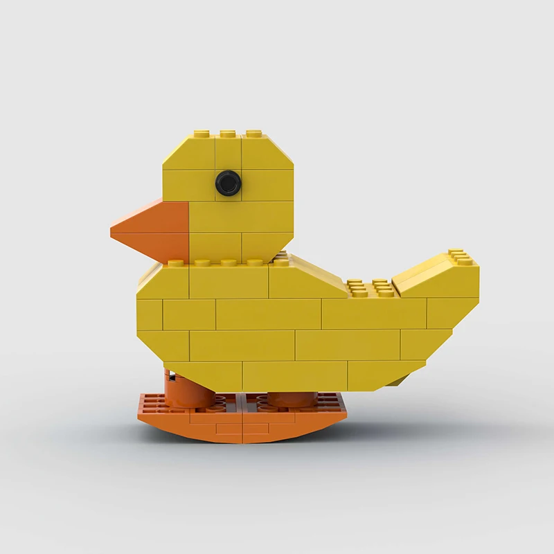 Moc Schattige Dieren Gele Eend Bouwstenen Set Eendje Educatieve Bouwstenen Model Kinderen Speelgoed Kerstcadeaus Jongens Meisjes