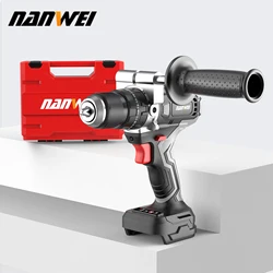 Nanwei Brushless Cordless 20V Drill Ice Drill 13mm Drilling Drill 1/2-inch Metal Ratchet Chuck DIY Drill for Home Use