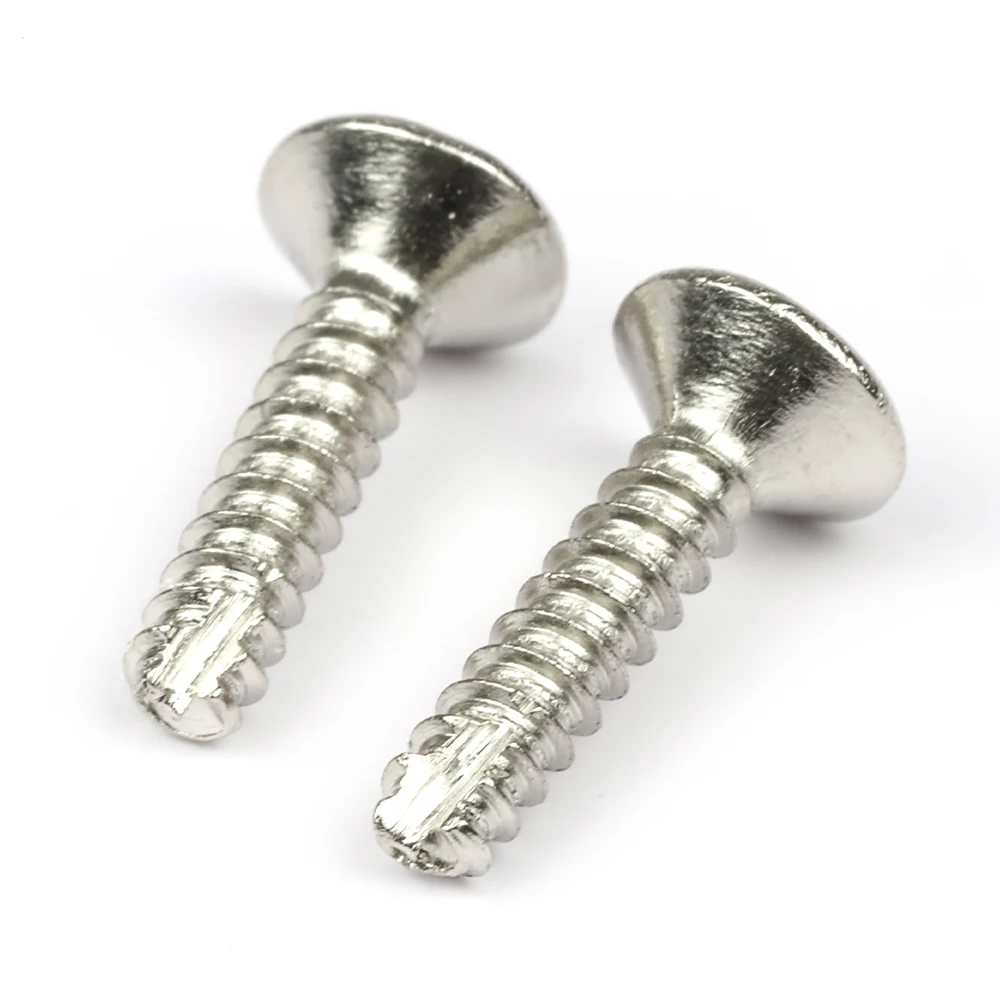 CSK Phillips Flat Head Tail-Cut Self-Tapping Screw Nickely Plated M2 M2.3 M2.6 M3 M3.5 M4 KT Cross Recessed Cutting Tail Screw