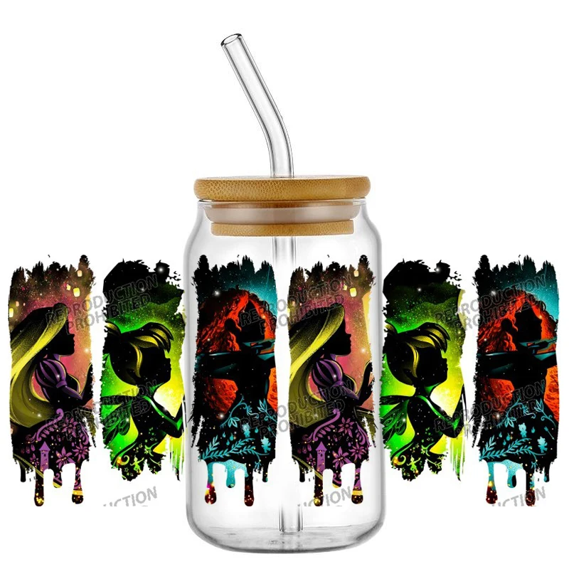 

Новые 3D-наклейки «Свет и тень: Мультяшная принцесса» для кружек и стаканов (16 унций), УФ-печать, водонепроницаемые, для самостоятельного оформления кружек, телефонов и других поверхностей