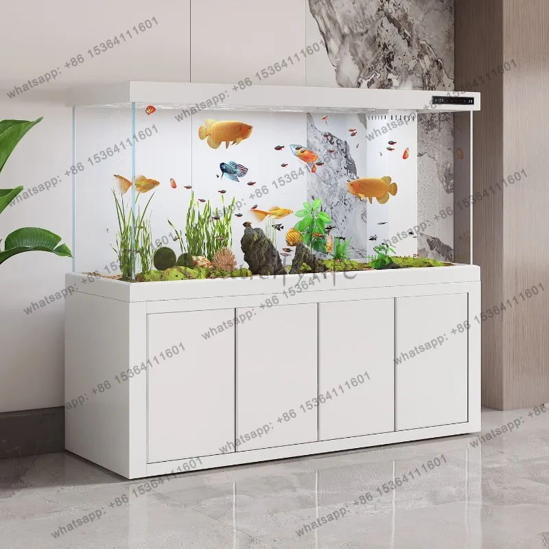 FG Large Arowana Tank, Living Room, Home Office, Bottom Filter Integrated, A Complete Set of Ecological Ultra-white Glass JT40