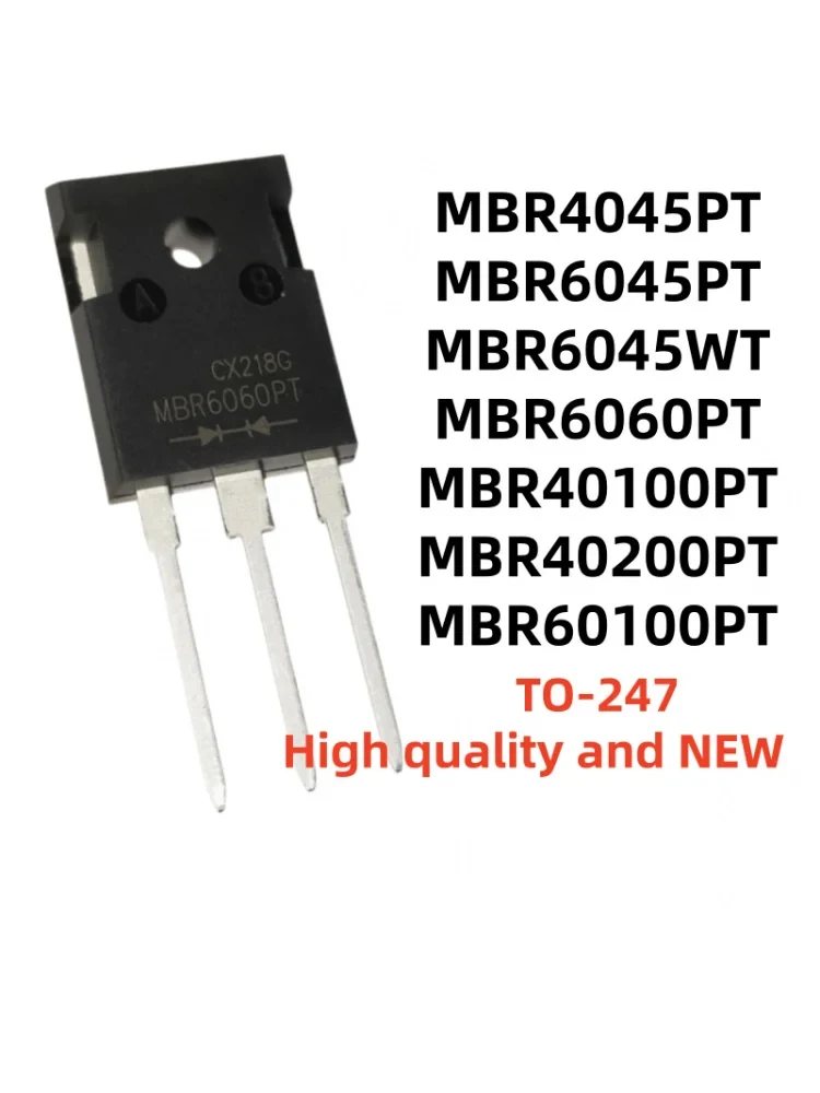 5 SZTUK MBR4045PT MBR6045PT MBR6045WT MBR6060PT MBR40100PT MBR40200PT MBR60100PT TO-247 nowe, dostępne od ręki — zdjęcie produktu 6